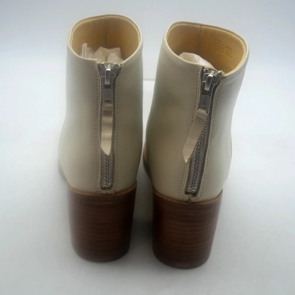 NEW Nisolo Women's 9 Dari Leather Ankle Boots Bootie Bone Cream No Box